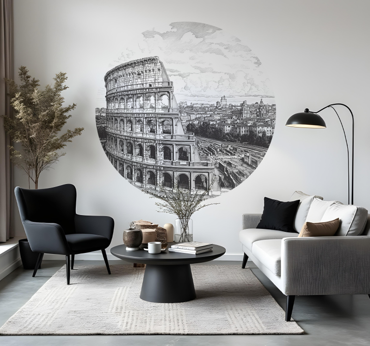 Cercle Roman wall decal - TenStickers