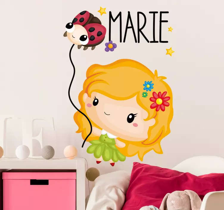 Cheerful Girl Balancing wall sticker for kids - TenStickers