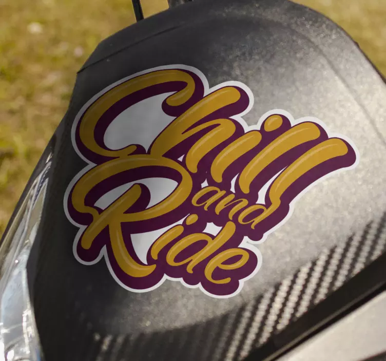 Chill and Ride Motorcycle sticker - TenStickers