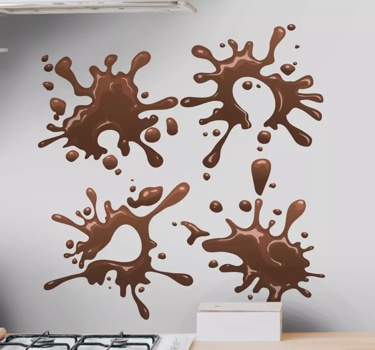 Chocolate splash drink sticker - TenStickers