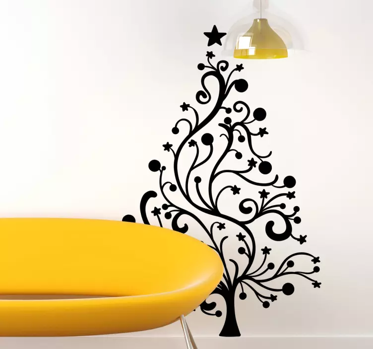 Christmas Tree Decorative Decal - TenStickers