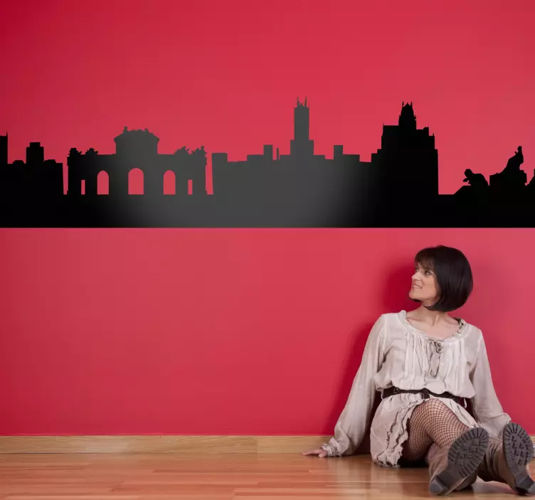 City of Madrid Silhouette sticker - TenStickers