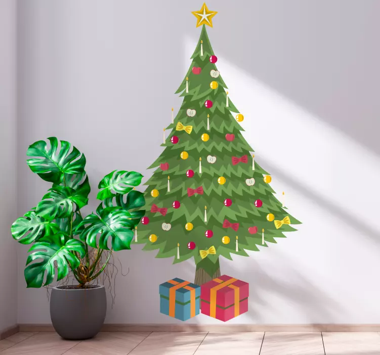 Classic Christmas tree Do it Yourself  sticker - TenStickers