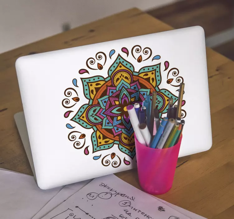 Classical mandala laptop sticker - TenStickers