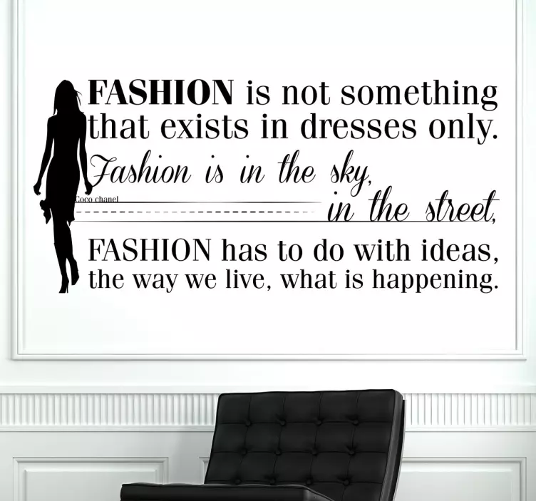 Coco Chanel Fashion Ideas Wall Sticker - TenStickers