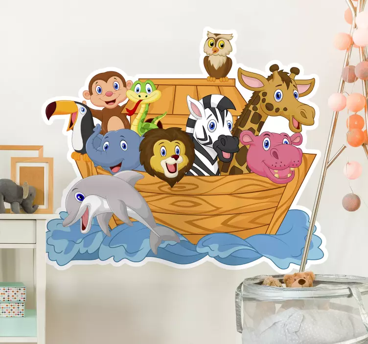 Colorful Animal Characters wall sticker for kids - TenStickers