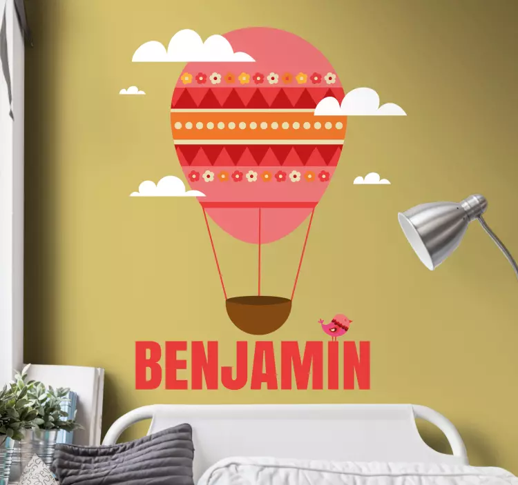 Colorful Hot Air Balloon wall sticker for kids - TenStickers