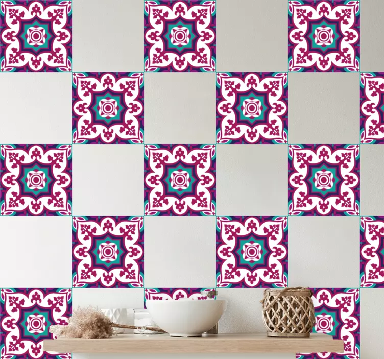 Colorful Mosaic Composition tile sticker - TenStickers