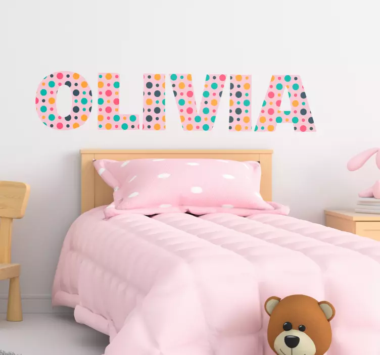 Colorful Name Letters wall sticker for kids - TenStickers