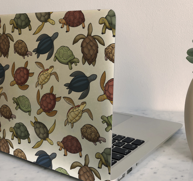 Colorful Sea Turtles laptop skin - TenStickers