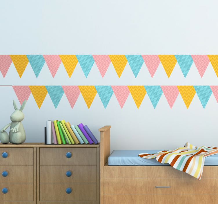 Colourful Bunting Decal Banners - TenStickers