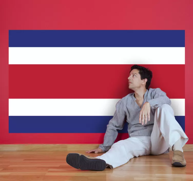 Costa Rica Flag Sticker - TenStickers