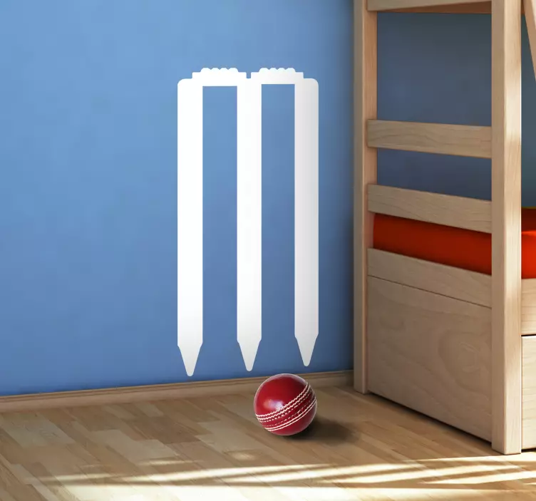 Cricket sport post wall sticker - TenStickers