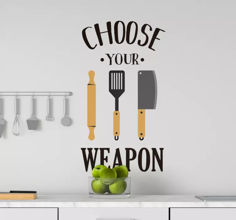 Cuisine wall sticker choose your weapon - TenStickers