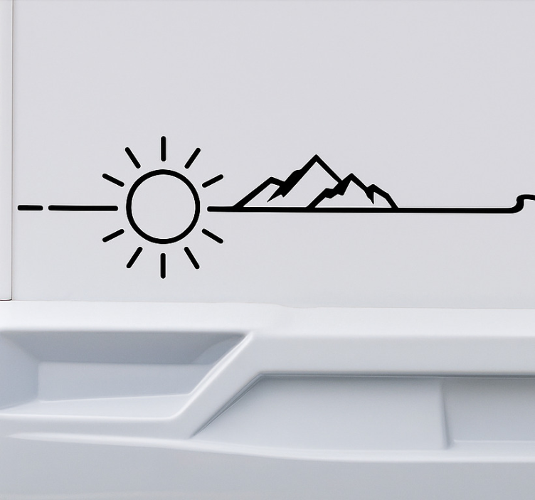 "Custom" nature landscape  caravan decal - TenStickers