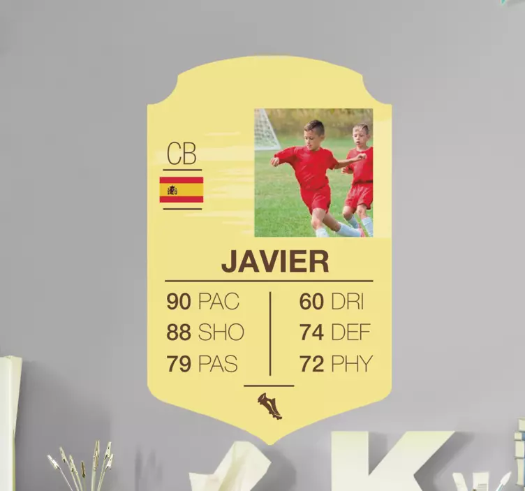 Custom Player Stats football sticker - TenStickers