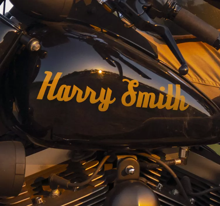 Calligraphic custom name motorbike sticker - TenStickers