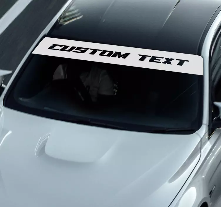 Customised sun visor windshield car sticker - TenStickers