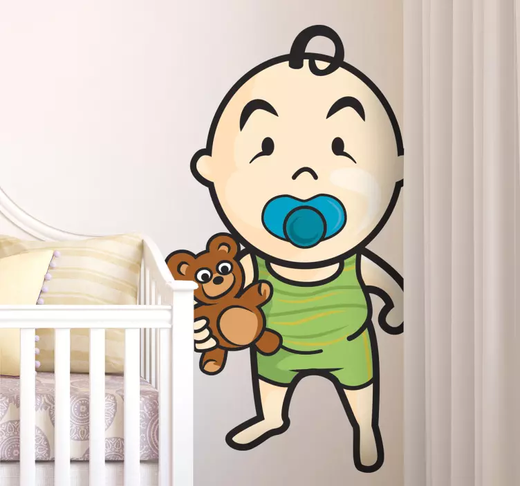 Cute Baby Illustration wall sticker for kids - TenStickers