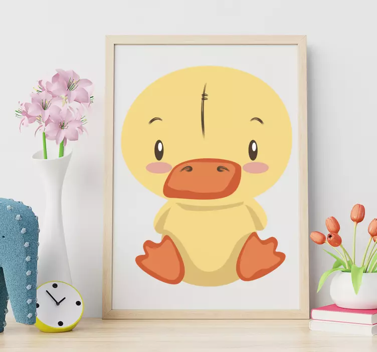 Cute Duckling Illustration wall sticker for kids - TenStickers