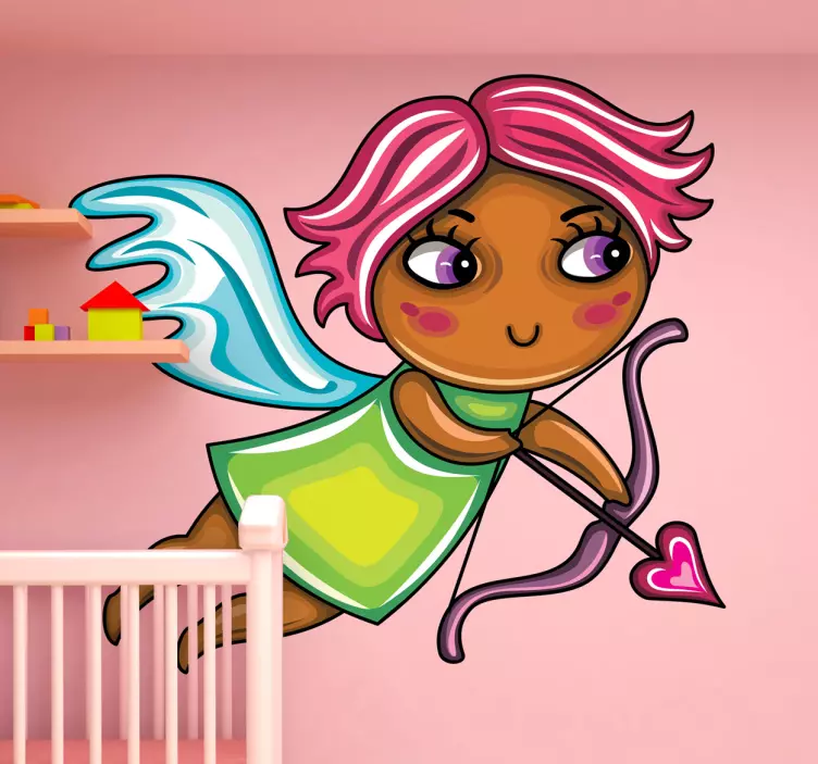 Cute Fairy Archer wall sticker for kids - TenStickers