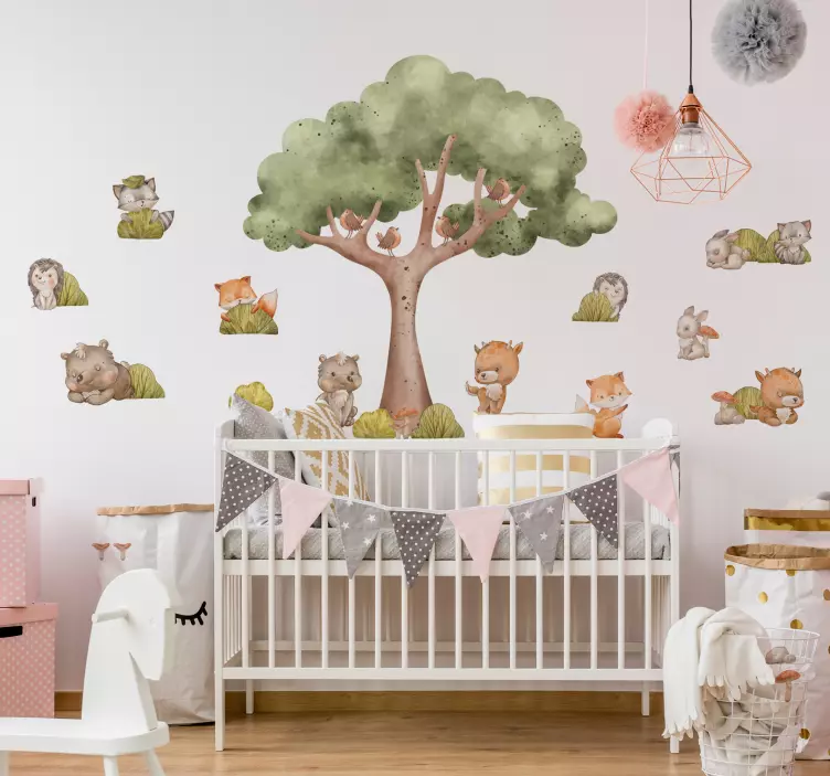 Cute Forest Animals Wall Stickers Kids Room - TenStickers