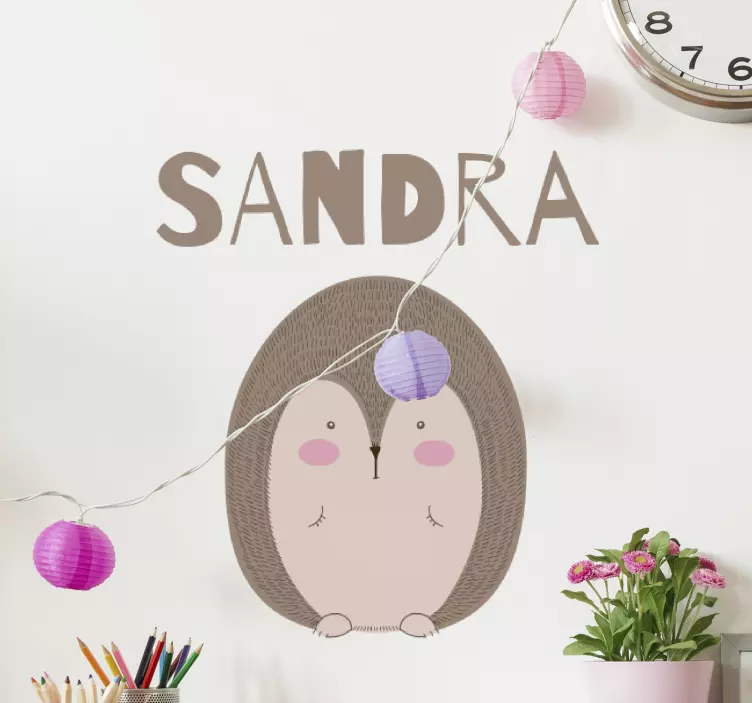Cute Hedgehog Character pet sticker - TenStickers