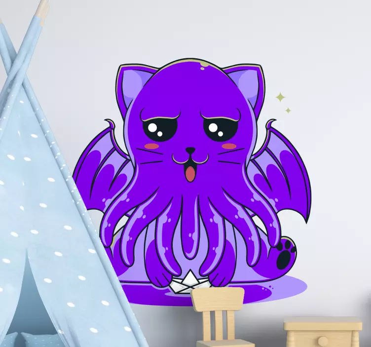 Cute mythical creature illustration wall sticker - TenStickers