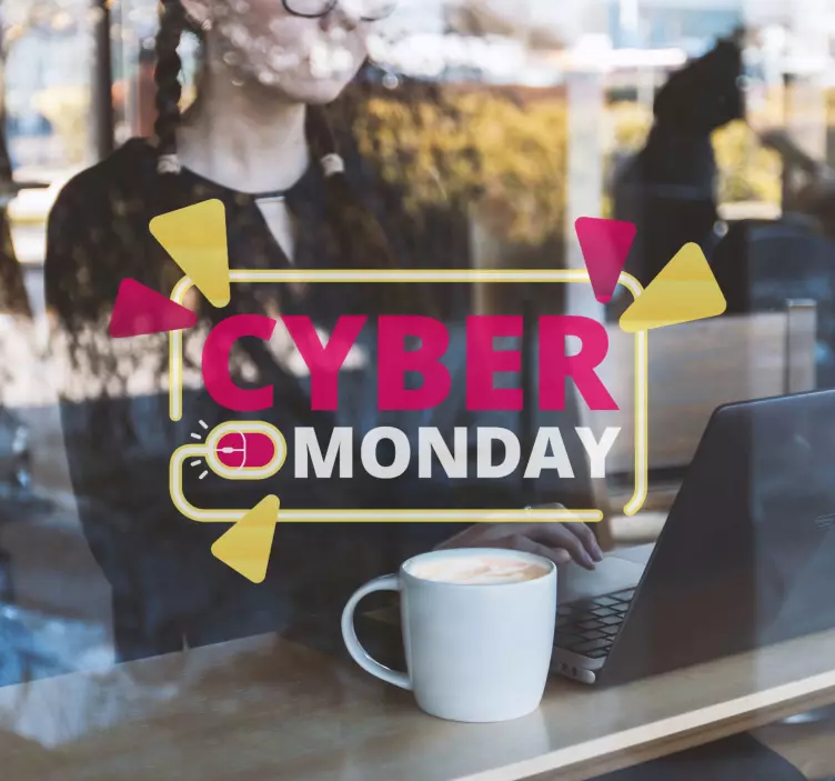 Cyber Monday Sale shop window sticker - TenStickers