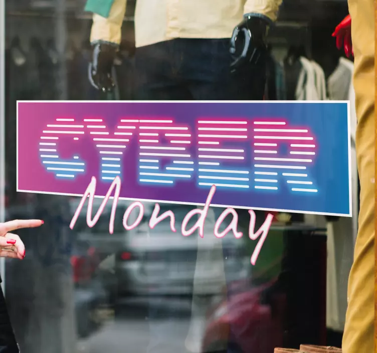 Cyber Shopping Event shop window sticker - TenStickers