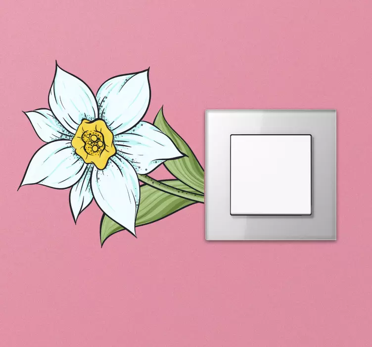daffodil flower wall sticker - TenStickers