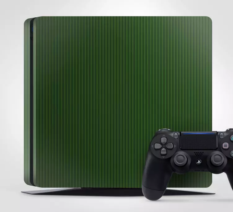 Dark green colour with stripes PS4 decal - TenStickers