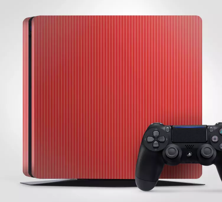 Dark pink colour with stripes PS4 sticker - TenStickers