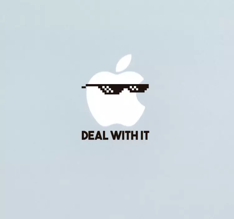 Deal with it laptop sticker - TenStickers