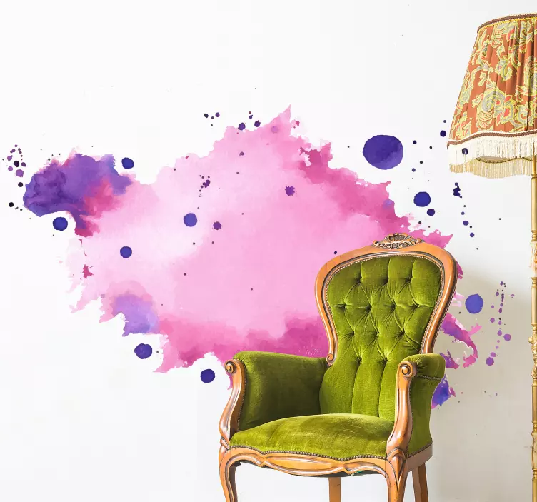 Decoration wall sticker watercolor splash design - TenStickers