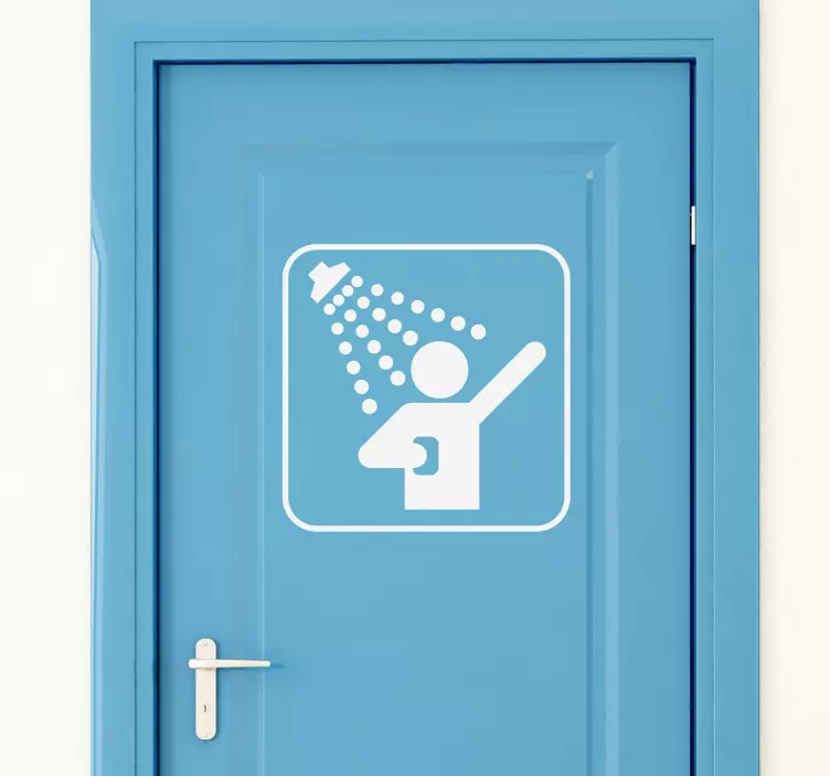 Decorative Shower Icon Sticker - TenStickers