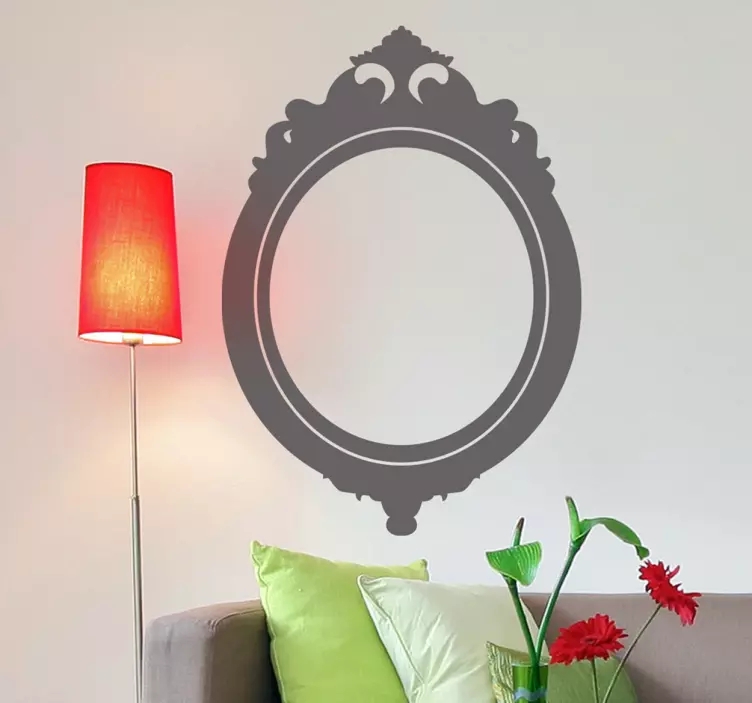 Decorative Vintage Mirror Wall Sticker - TenStickers
