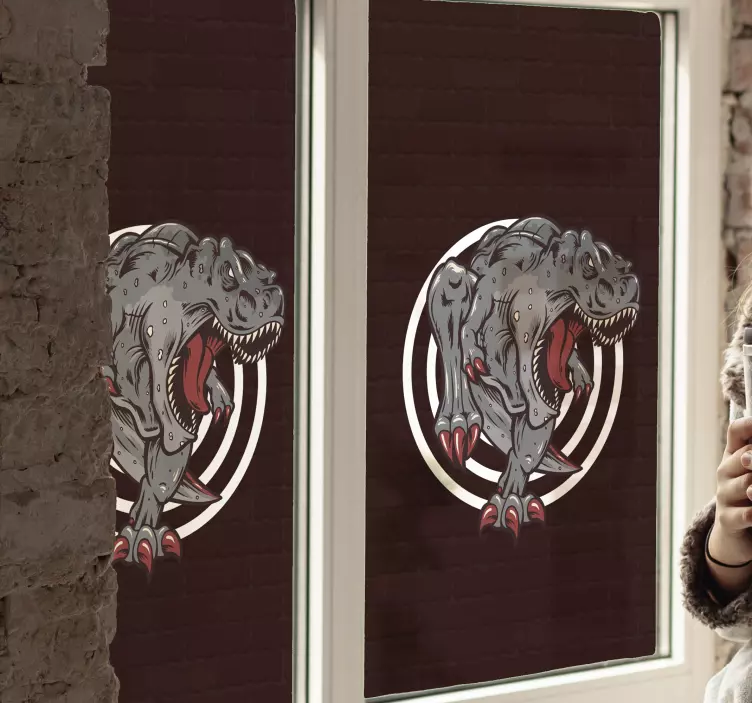 Dinosaur roar design sticker - TenStickers