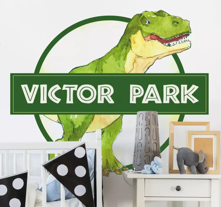 Dinosaur Themed Customization location sticker - TenStickers