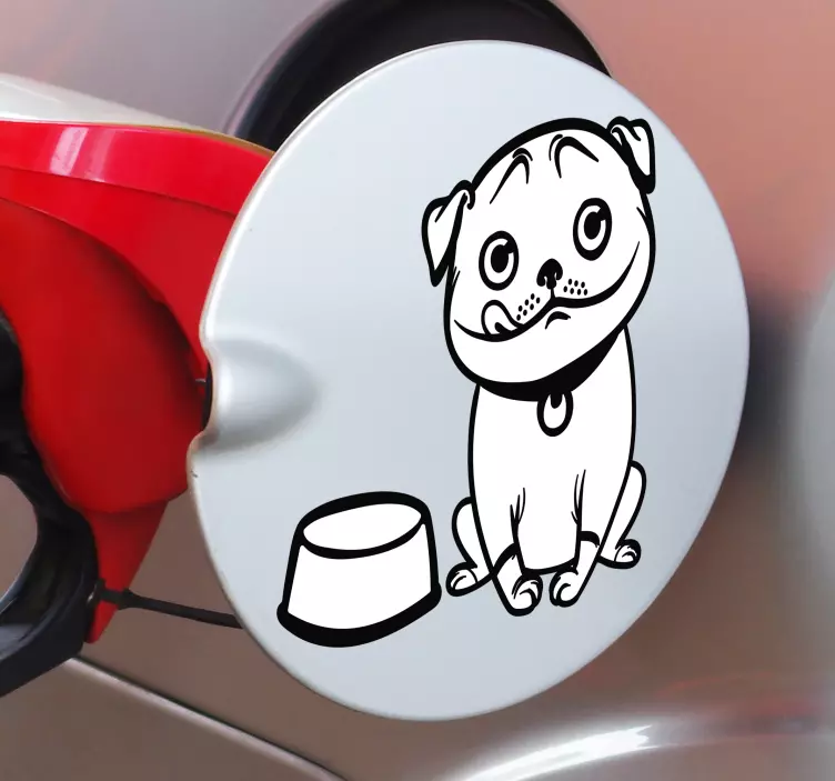 Dog Fuel Cap Vehicle Sticker - TenStickers