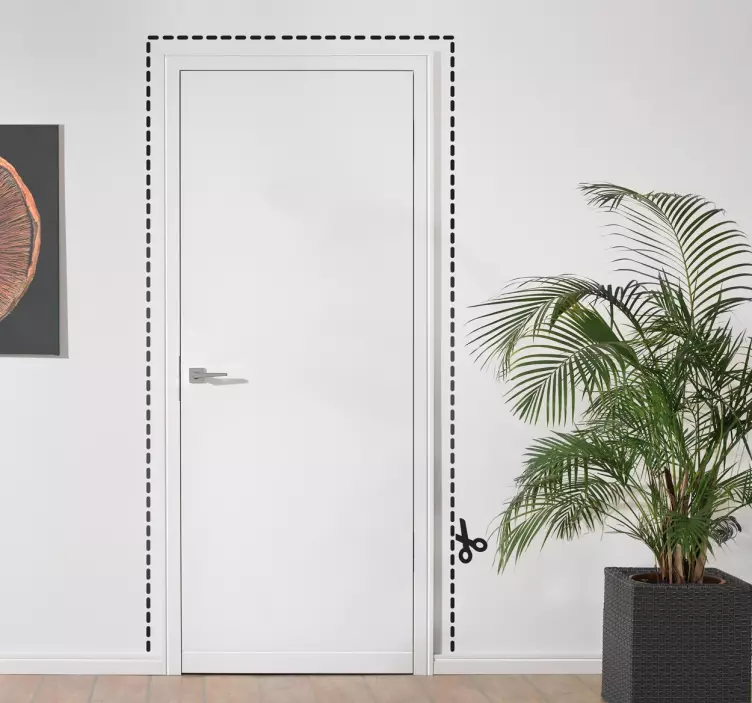 Door Cutout Frame Sticker - TenStickers
