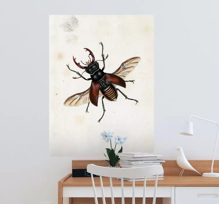 E. Donovan Insect Painting Sticker - TenStickers