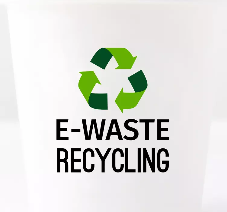 E-Waste Reclamation Icon recycling decal for bin - TenStickers