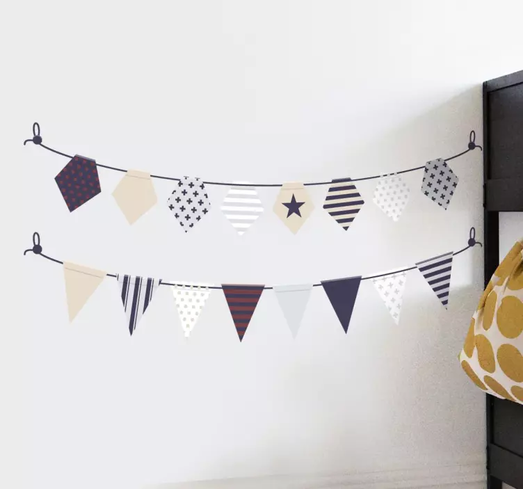 Elegant Bunting Decal Banners - TenStickers