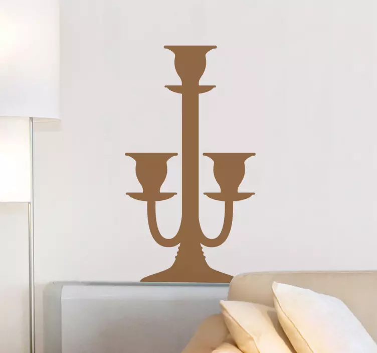 Elegant Candle Holders decoration wall sticker - TenStickers