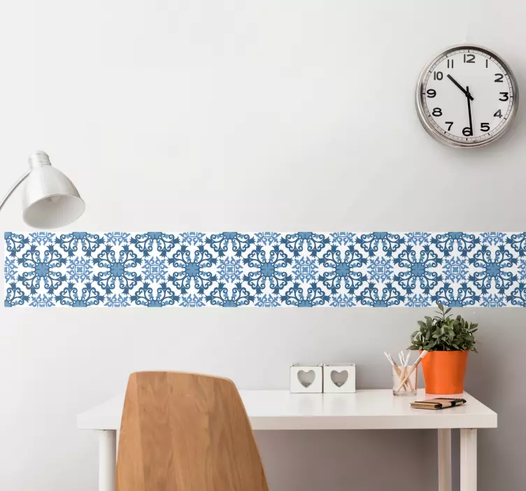 Elegant floral concept wall border sticker - TenStickers