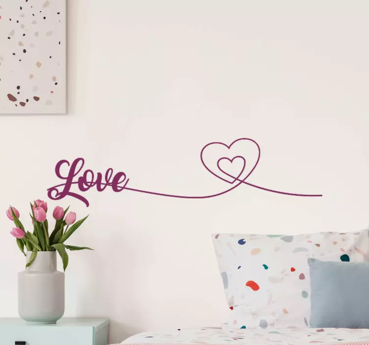 Elegant Heart Flow love sticker - TenStickers