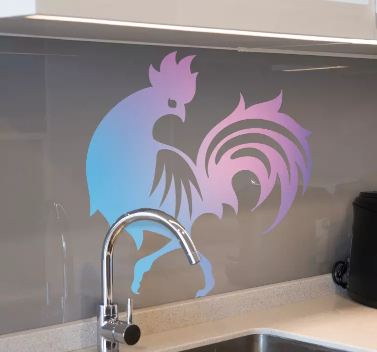 Elegant Rooster Silhouette farm animal sticker - TenStickers