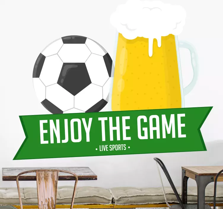 Enjoy the game Soccer football wall sticker - TenStickers