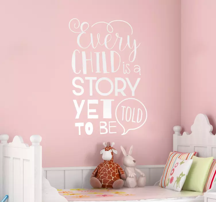 Every Child is a Story Wall Text Sticker - TenStickers
